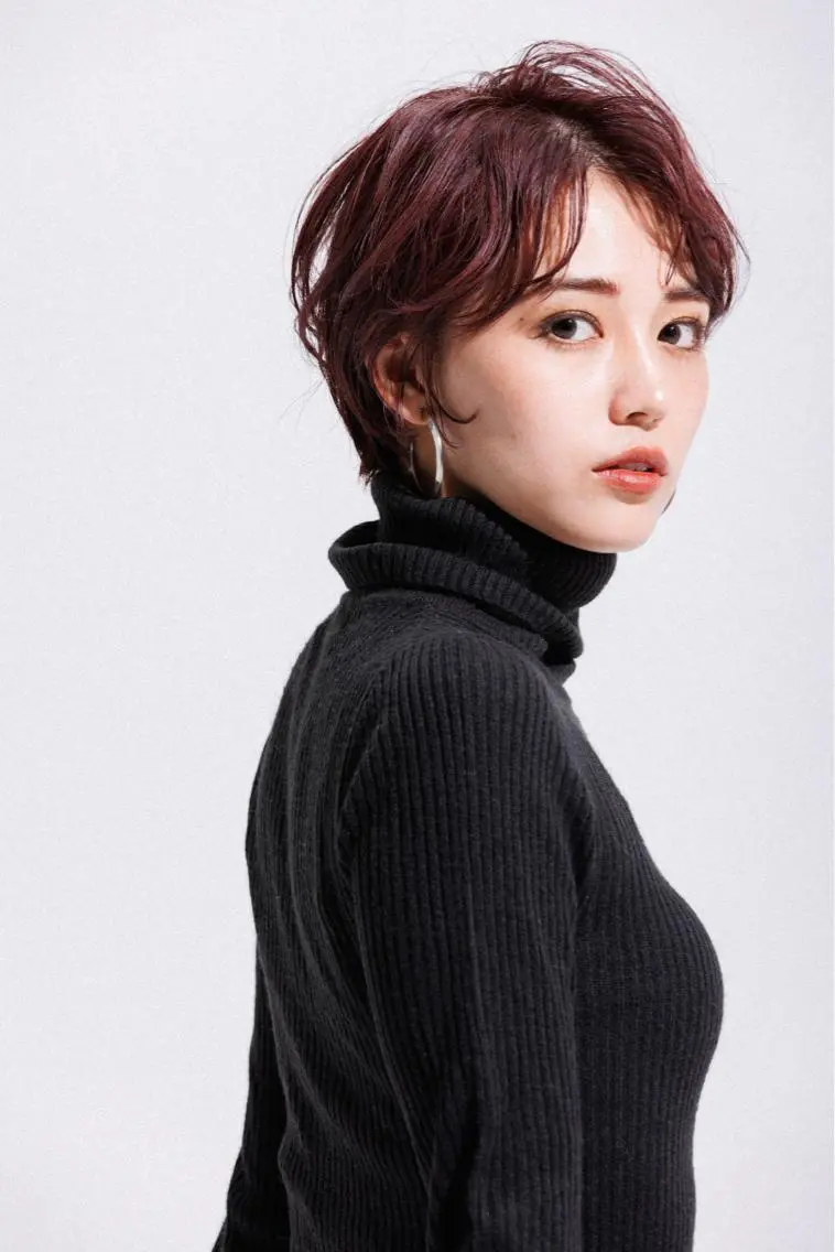 ショート カラー パーマ 渋谷  中性ヘア あかりのヘアスタイル