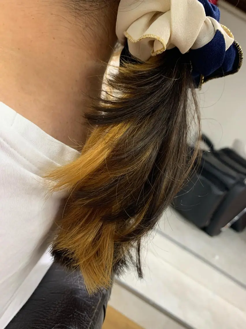 セミロング カラー パーマ R ri R takagiのヘアスタイル