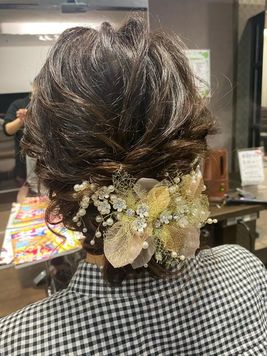 ロング ヘアアレンジ ヘアセット pep natsumiのヘアスタイル