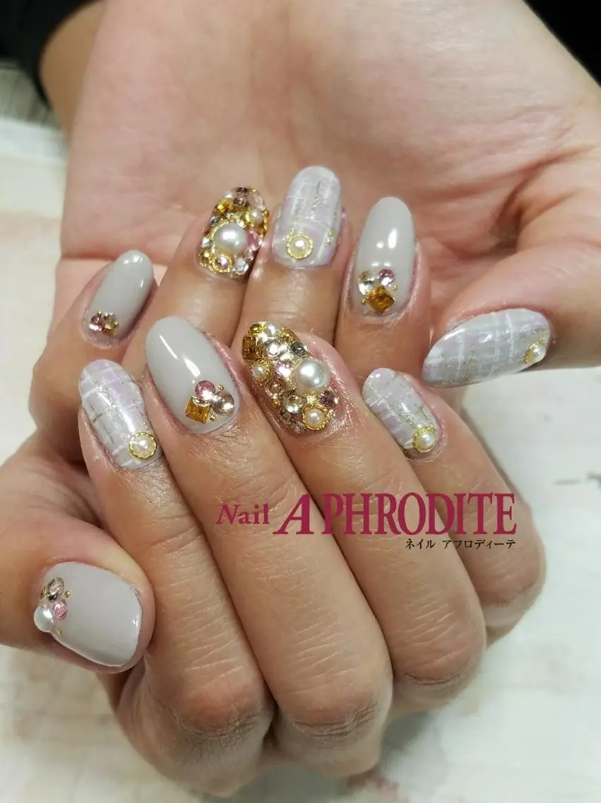ネイル ツイードネイル Nail  Aphroditeのネイルデザイン