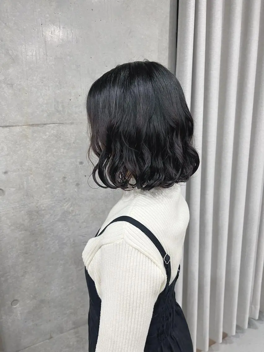 ショート パーマ カット パーマ トリートメント ボブパーマコテ巻き風 パーマNo1深江秀平のヘアスタイル