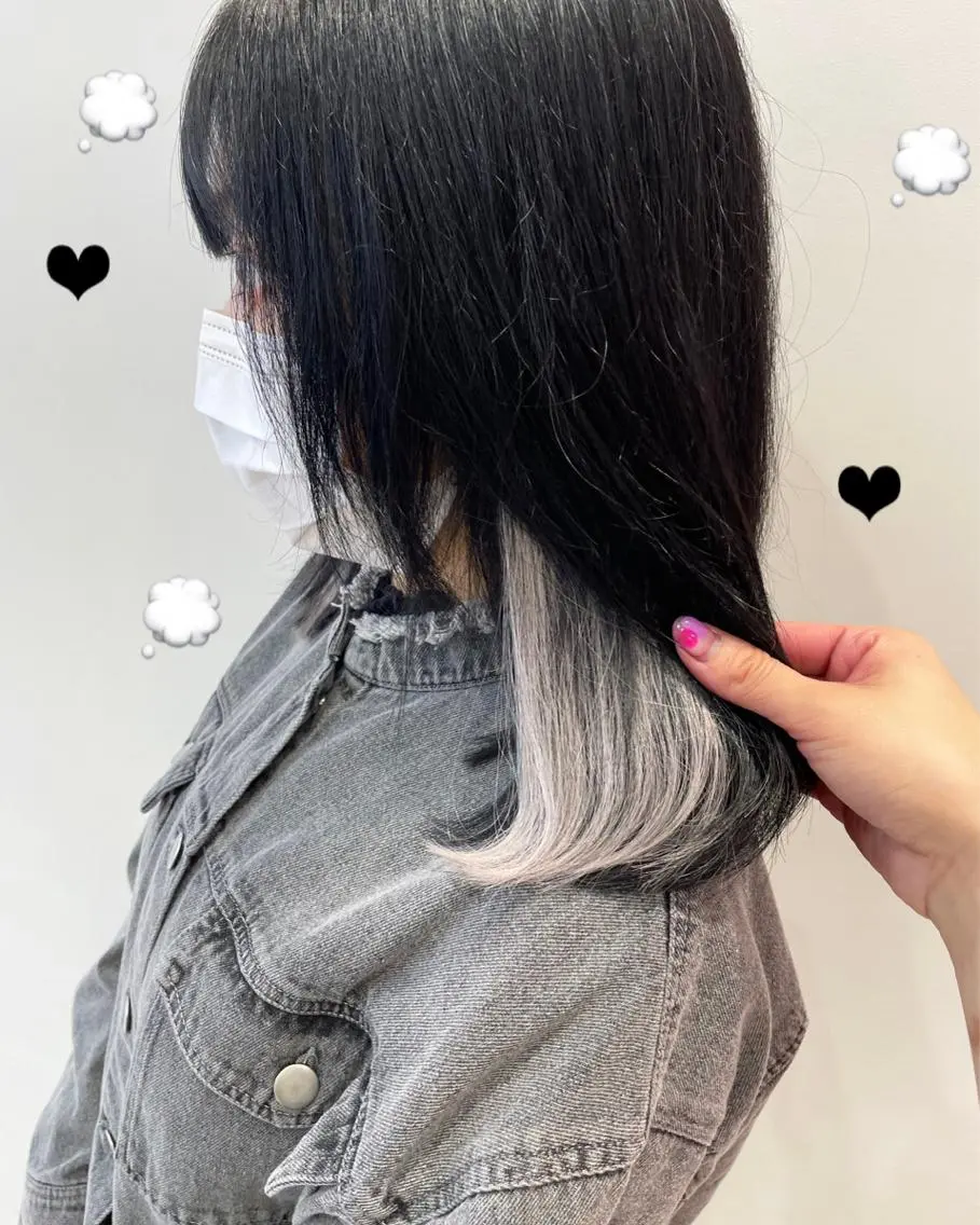 ミディアム カラー シールエクステ エクステ 新宿駅近♡個室 ♡関口三都季🌜のヘアスタイル