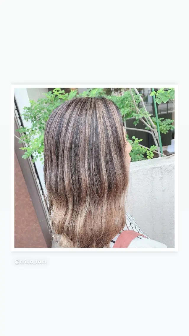 ミディアム カラー バレイヤージュ レイヤーカット ヘアカラー 似合わせ/ カラー.岡田友仁のヘアスタイル