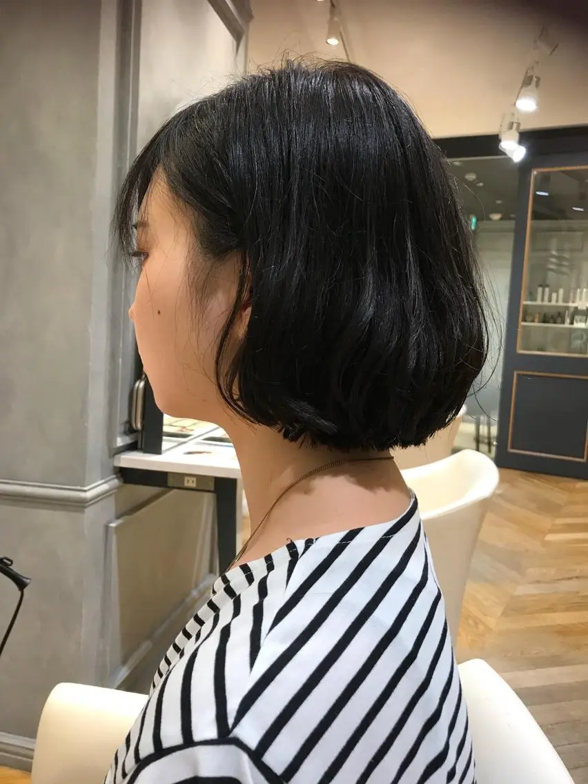 ショート パーマ ボブ カット パーマ 乾かすだけで艶髪酸性 ストレート髙橋悠耶のヘアスタイル