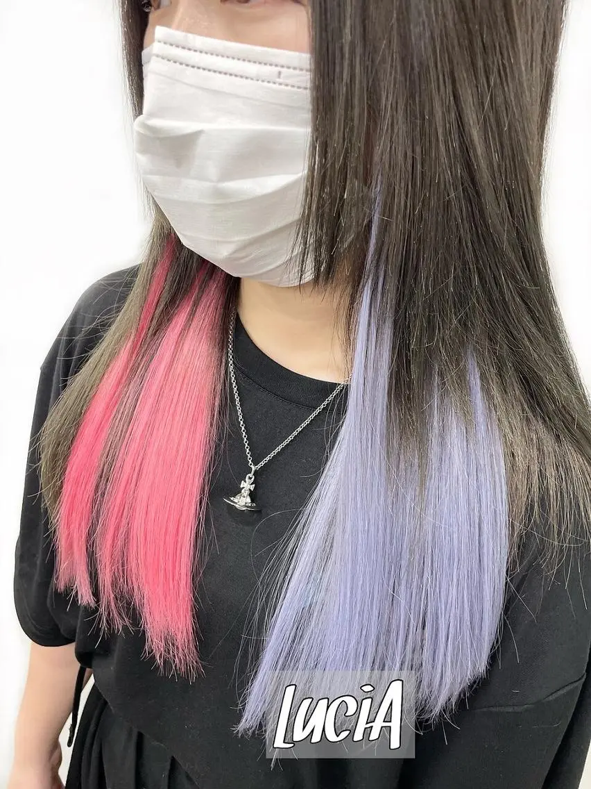 カラー ロング ヘアアレンジ エクステ7:30〜 LuciA\5900のヘアスタイル