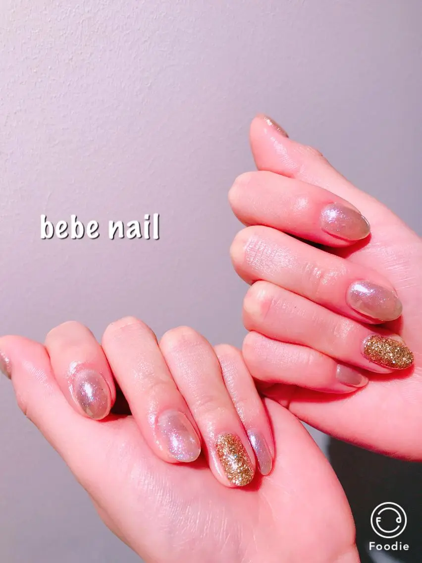 ネイル ジェルネイル ラメ(グリッター) ミラーネイル パラジェル Ann nailのネイルデザイン