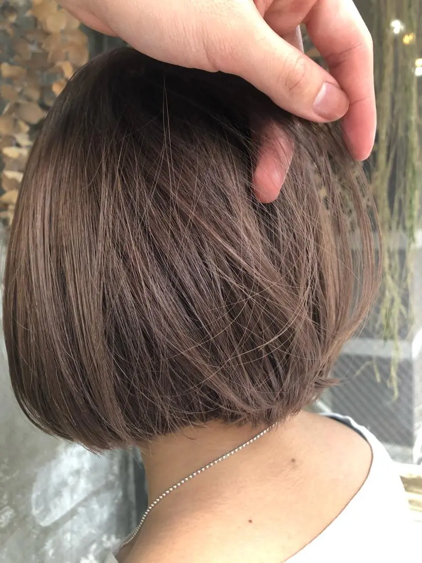 ミディアム カラー ベージュカラー ブリーチ Pia ツボイ ケイタのヘアスタイル
