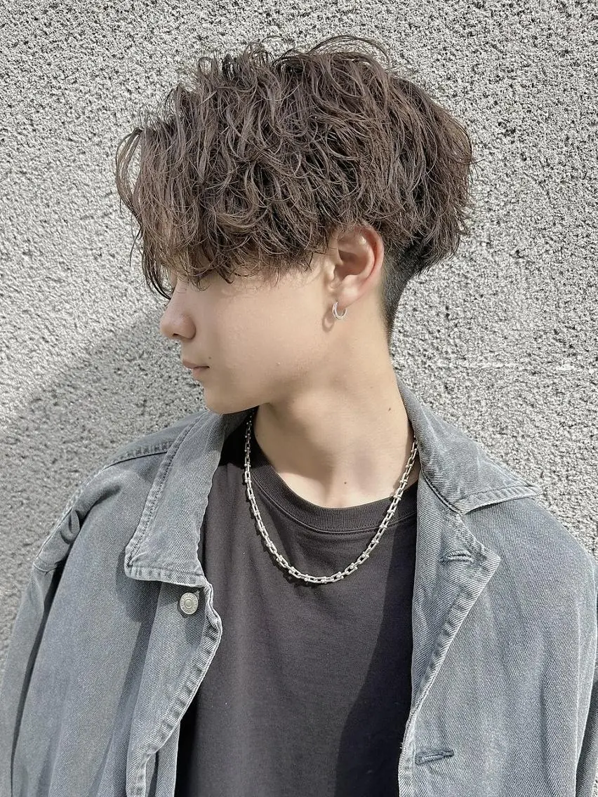 パーマ ショート メンズ ✨【公式】渋谷メンズ サロン BLUCK✨のヘアスタイル