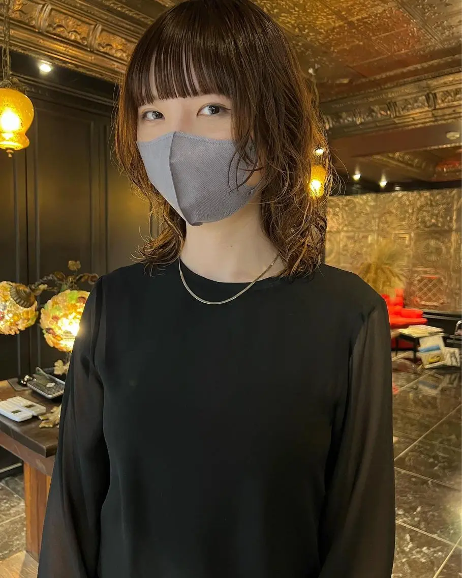 ミディアム ミディアムパーマ 顔まわりレイヤー レイヤーカット カット パーマ トリートメント 圧倒的デザイン力 店長🎨RENAのヘアスタイル