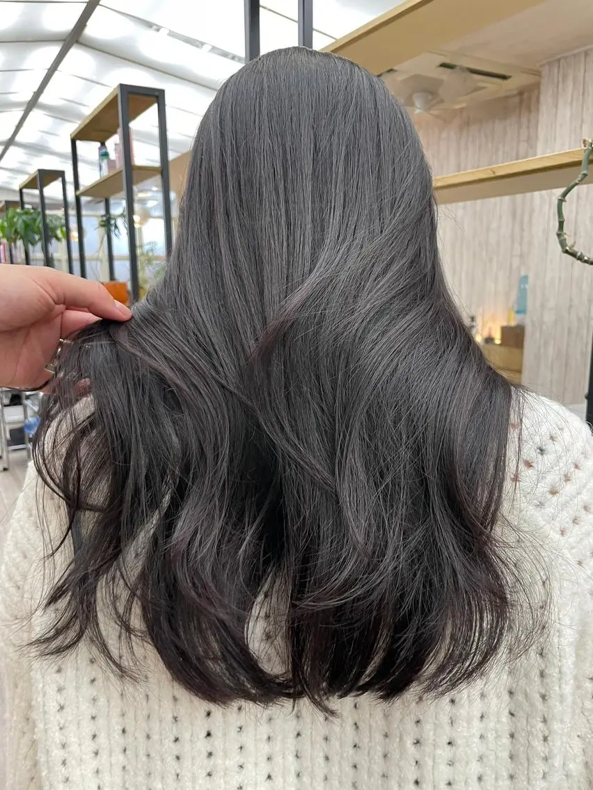 ロング カラー アディクシーカラー ブリーチ 透明感カラー グレージュ イルミナカラー N° anfeel 渋谷🪞🫧のヘアスタイル