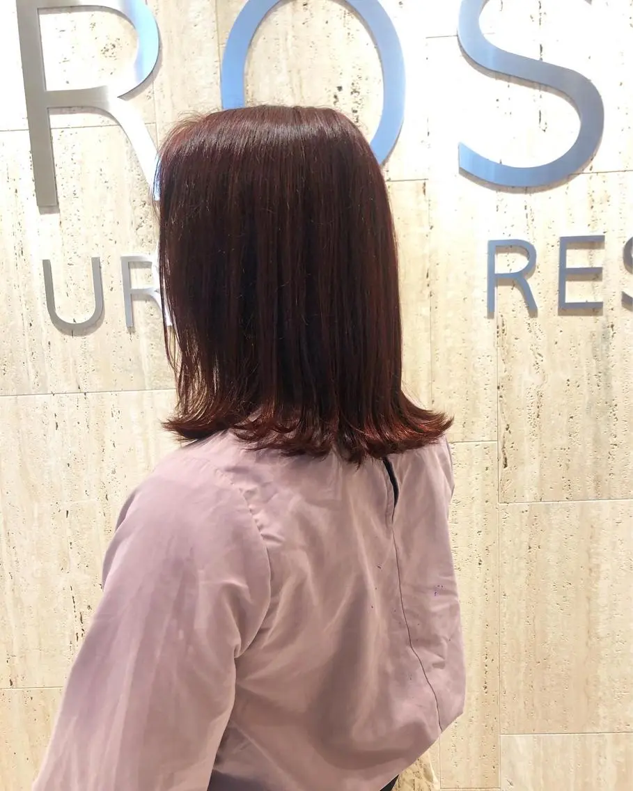 ミディアム カット ヘアカラー 高橋 芽衣のヘアスタイル