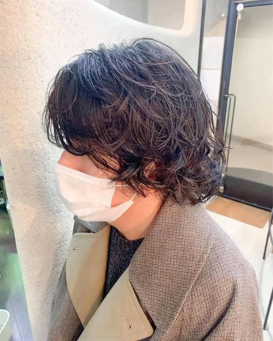 パーマ メンズ 角戸 りおのヘアスタイル