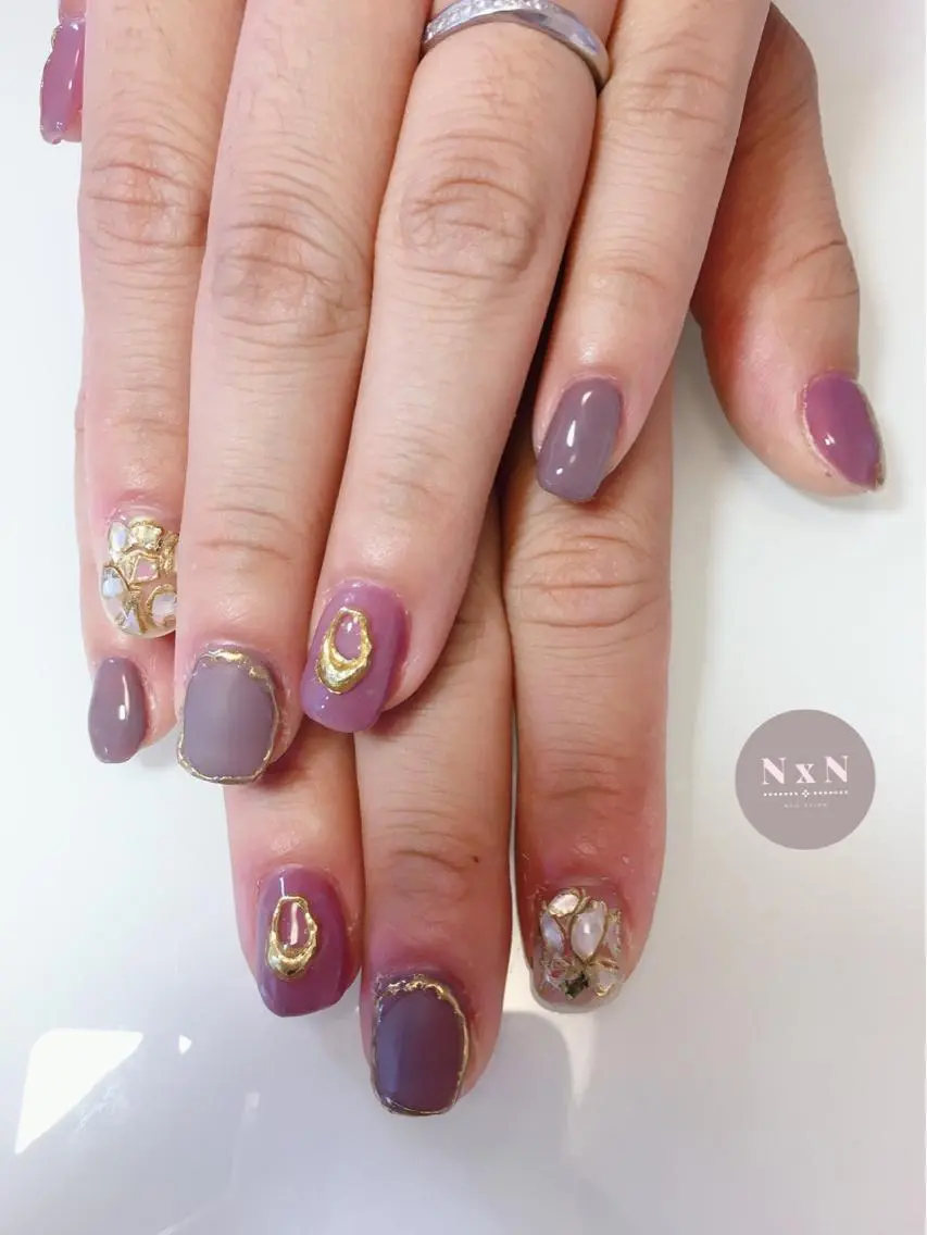 ネイル ジェルネイル ぷっくりネイル nail salon N×Nのネイルデザイン