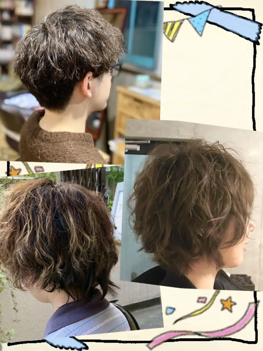 ショート カット パーマ 西内 亮太のヘアスタイル