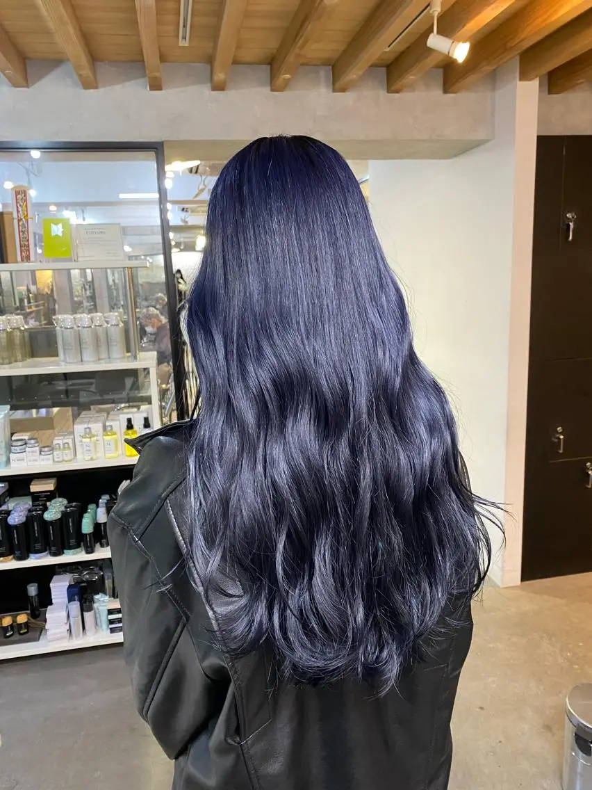 ロング レイヤーカット 【縮毛矯正髪質改善】 中山健太のヘアスタイル