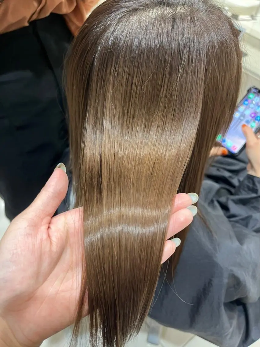 ミディアム カラー 髪質改善 玉城 和磨のヘアスタイル