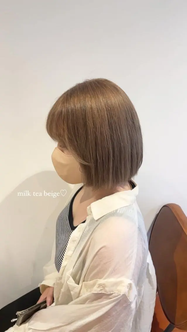 ミディアム ヘアカラー トリートメント Himawari♡ 柔らかいカラーのヘアスタイル