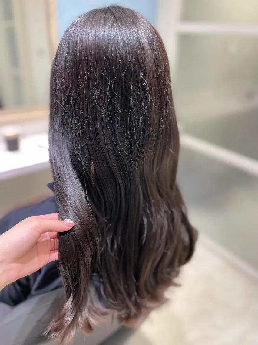 ロング カラー 透明感カラー 🌷ピンク/韓国風 暖色カラー ゆい🌷のヘアスタイル