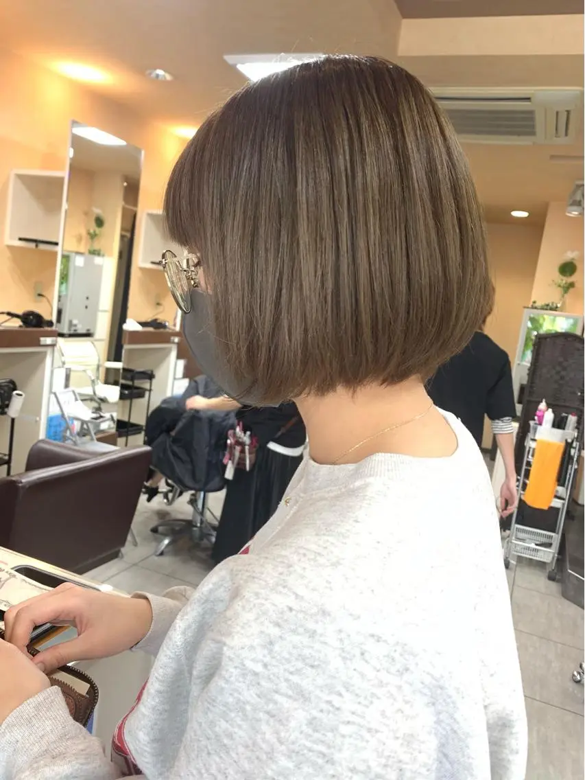 ミディアム ヘアカラー レイヤー/艶髪カラー 森本くるみのヘアスタイル