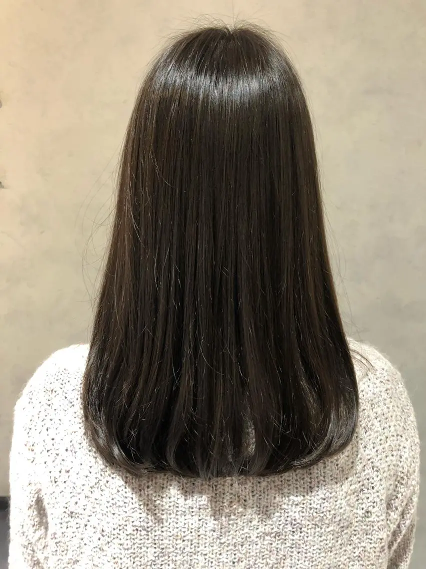 セミロング 髪質改善 トリートメント 酸熱トリートメント 中村 幸子のヘアスタイル