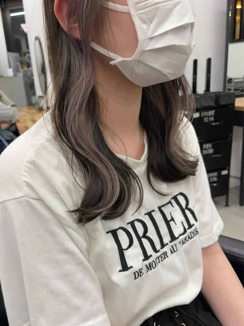 ミディアム カラー カット ヘアカラー トリートメント ブリーチダブルカラー 【koide】のヘアスタイル