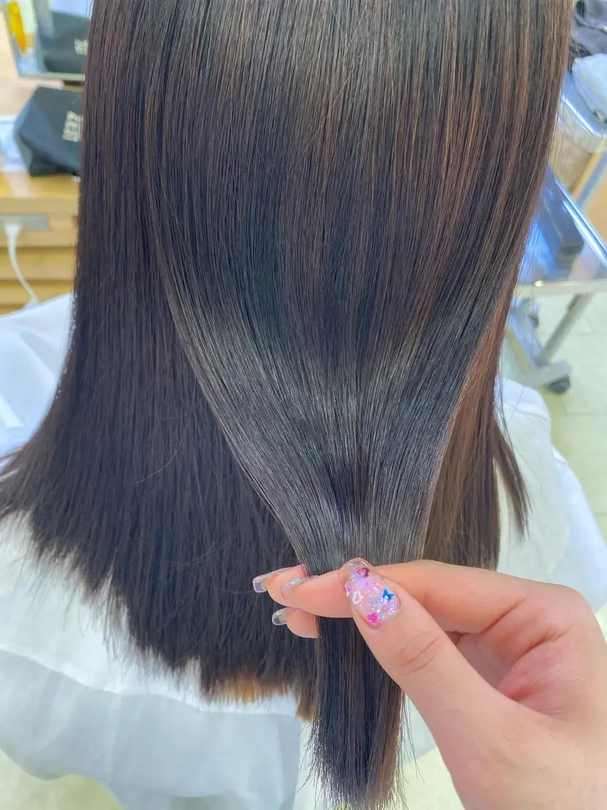 セミロング カラー ヘアアレンジ TSUNA 🌙 Lim 五反田のマツエク・マツパデザイン