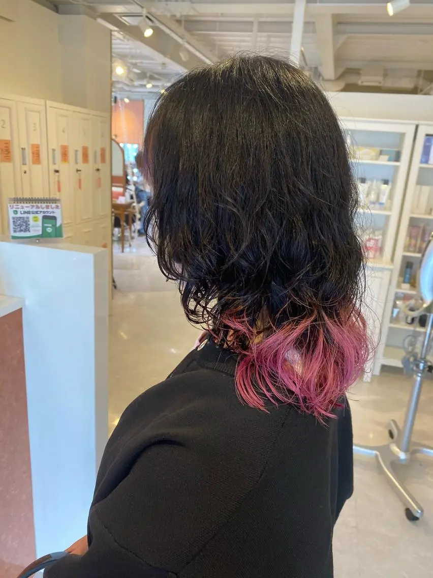 ミディアム カット トリートメント 梛木 唯のヘアスタイル