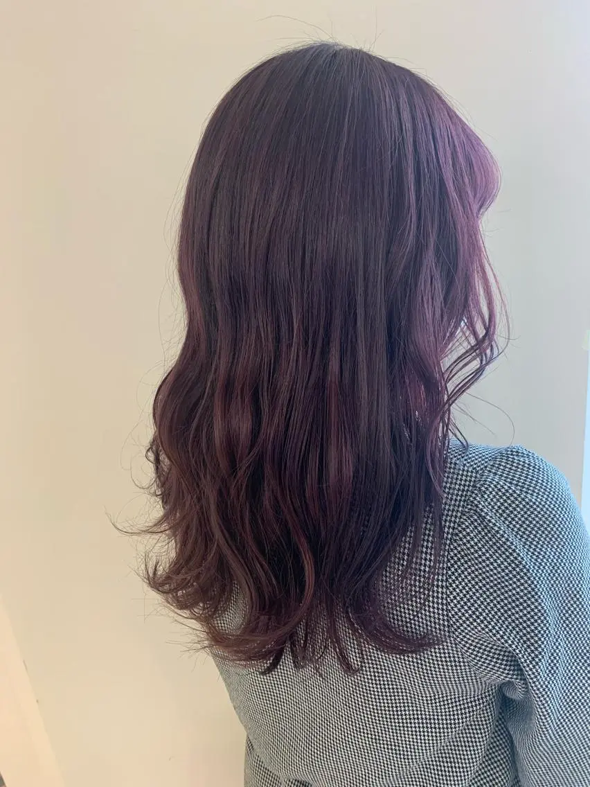 セミロング カラー ヘアカラー トリートメント 暖色/ブリーチカラー 🎀 M i k uのヘアスタイル