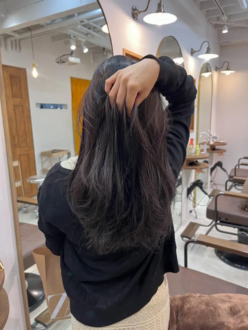 ロング カラー アッシュ ベージュカラー ボブ/色素薄めカラー RISAのヘアスタイル