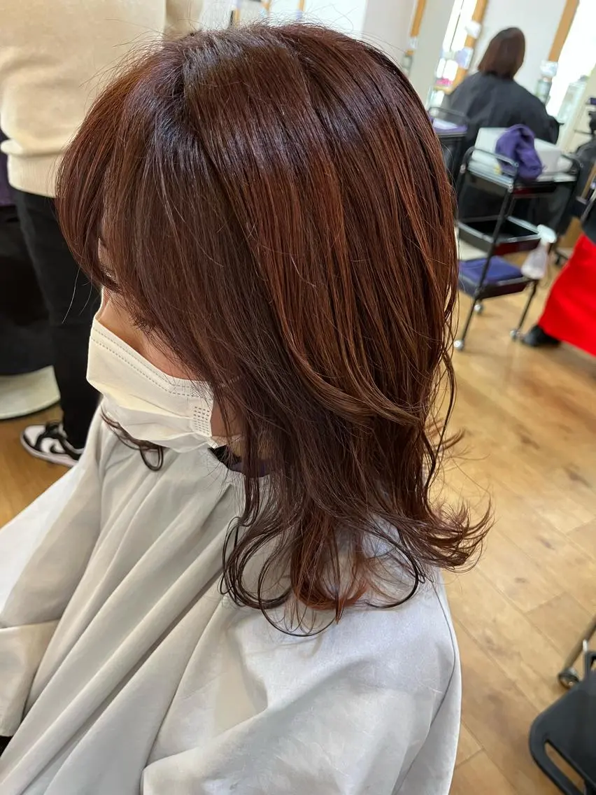 ミディアム カラー beleef守口店 reinaのヘアスタイル