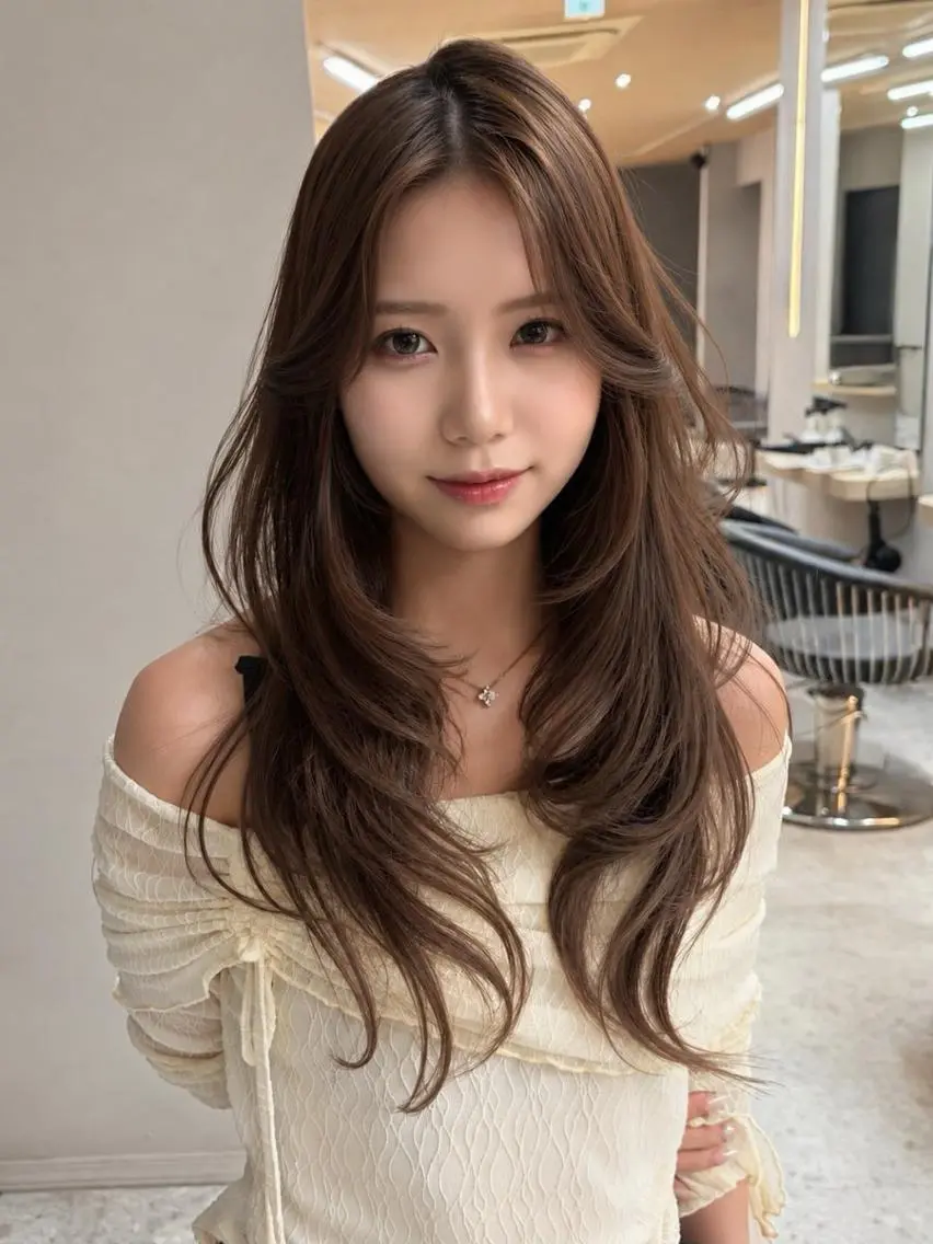 ロング ショートボブ ボブ ヨシンモリ 韓国風ヘア レイヤーカット レイヤー/髪質改善 /Senne竹下のヘアスタイル