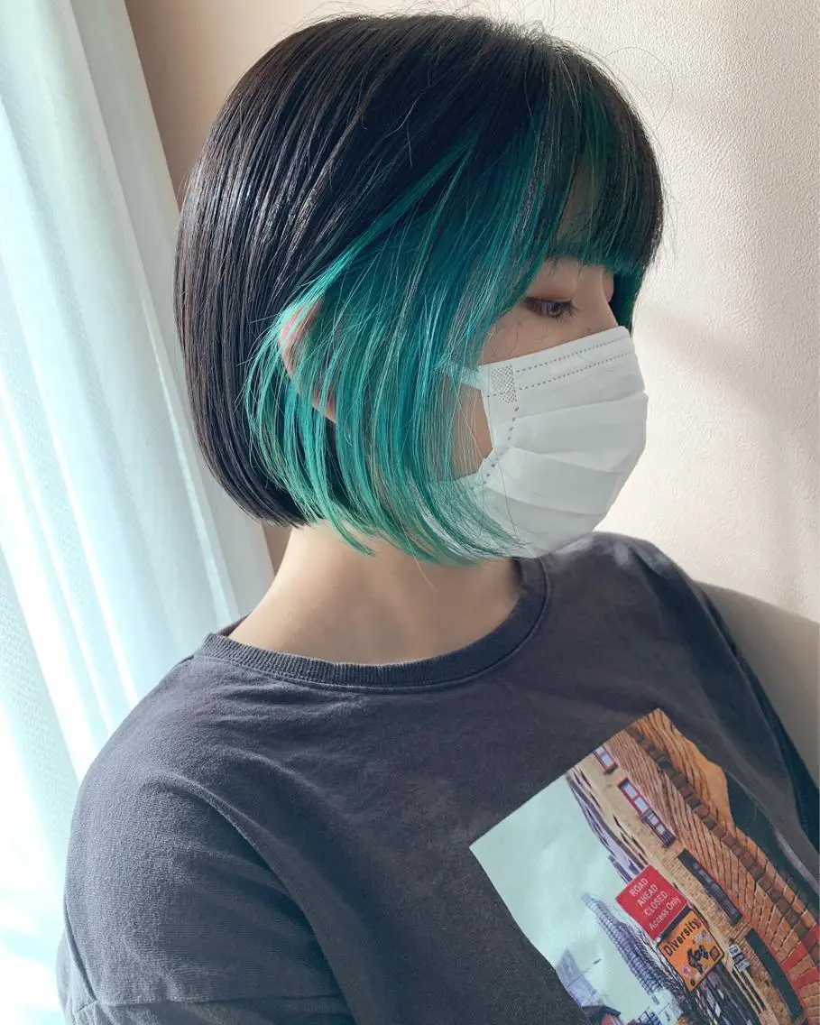 ショート カラー ブリーチ インナーカラー カット ヘアカラー トリートメント hubhair レイヤー/透明感のヘアスタイル