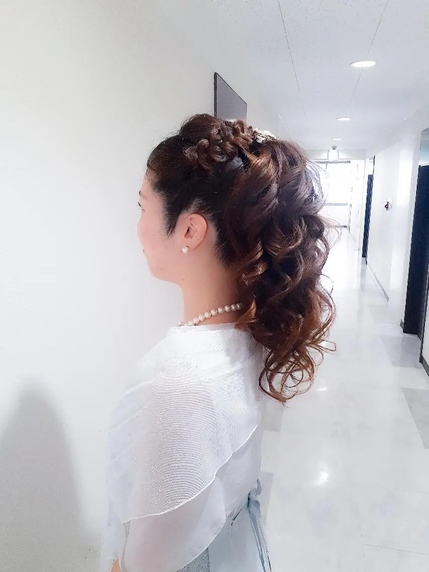 ヘアアレンジ ロング ヘアセット Hair&Make  Delight*のヘアスタイル