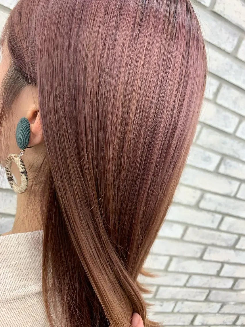 ミディアム カラー レイヤー ハイトーン 暖色⭐︎KANAKOのヘアスタイル