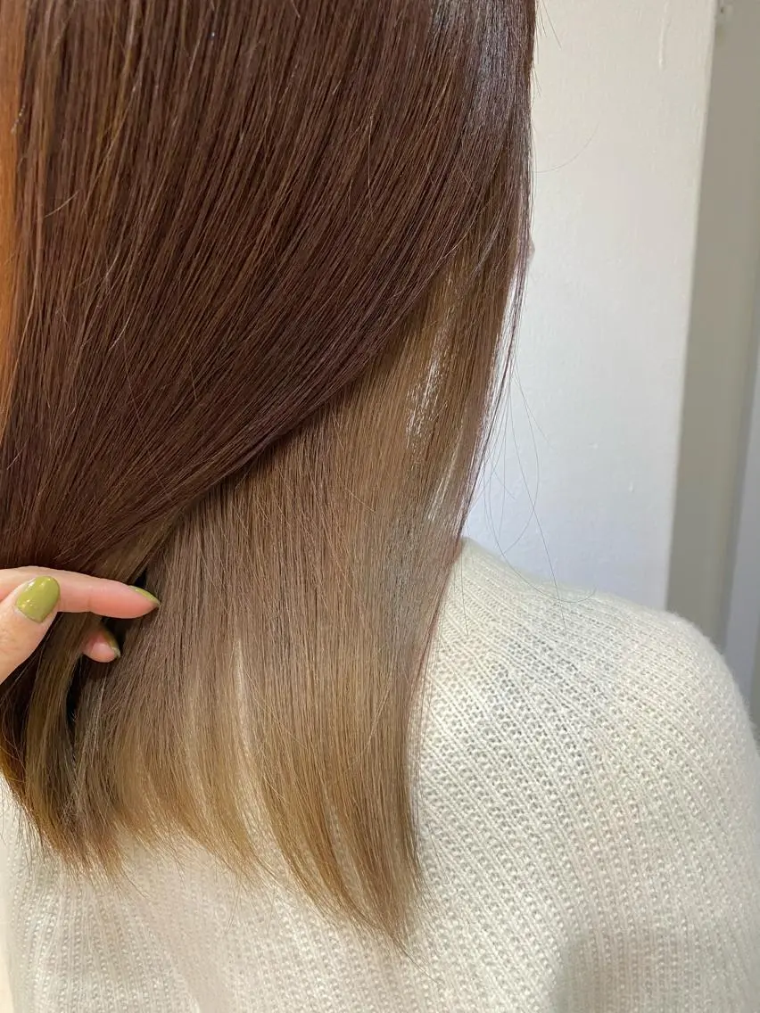 ミディアム カラー ヘアアレンジ カット ヘアカラー トリートメント IVY villa Suzu.のヘアスタイル