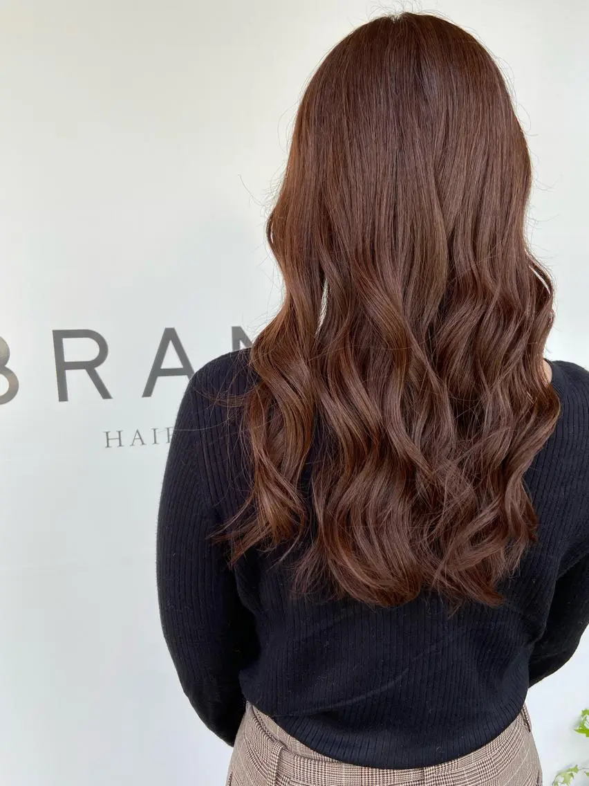 セミロング カラー ブラウンカラー カット ヘアカラー ブランシェ小幡駅前店 森樹のヘアスタイル