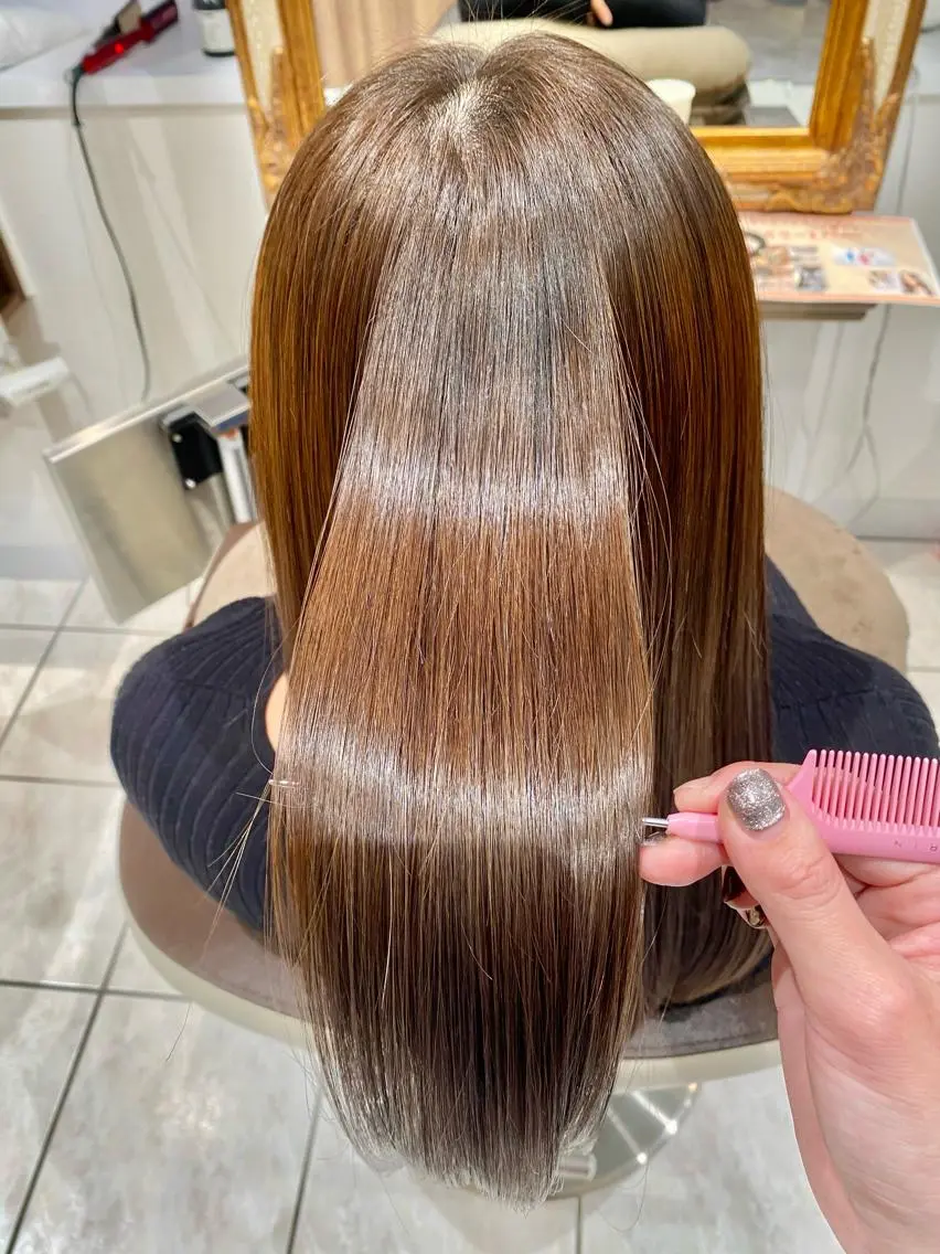 ロング ヘアカラー トリートメント 【縮毛矯正特化】 kyokaのヘアスタイル