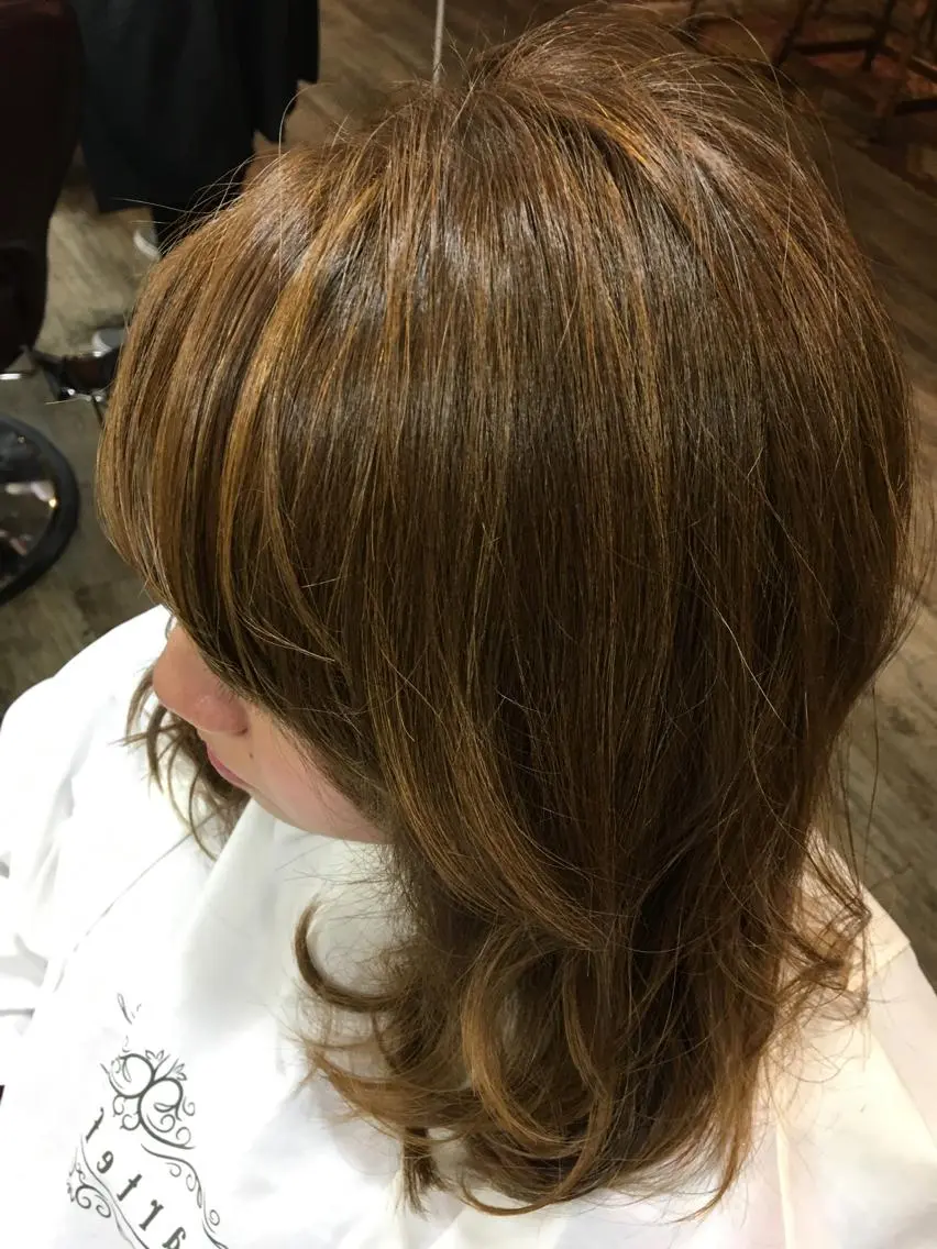 ミディアム ハイライト 波川 幸功のヘアスタイル