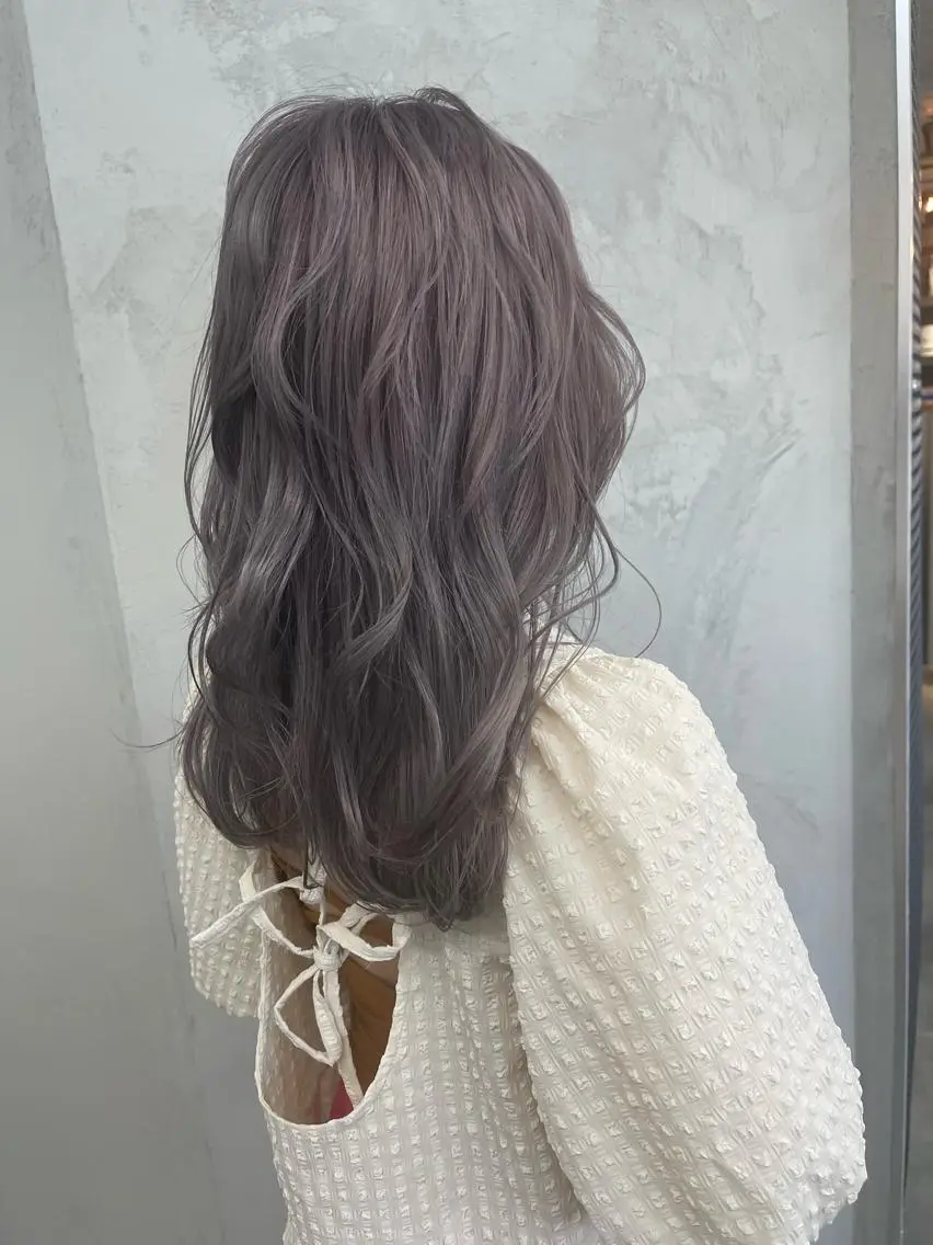 セミロング カラー ブリーチ ケアブリーチ ダブルカラー /まつ毛パーマ🎀のヘアスタイル