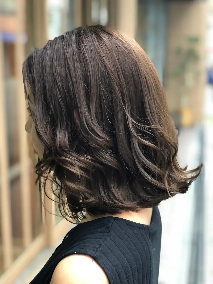 ミディアム 外ハネヘア ドラマ大好き 美容師hideyaのヘアスタイル