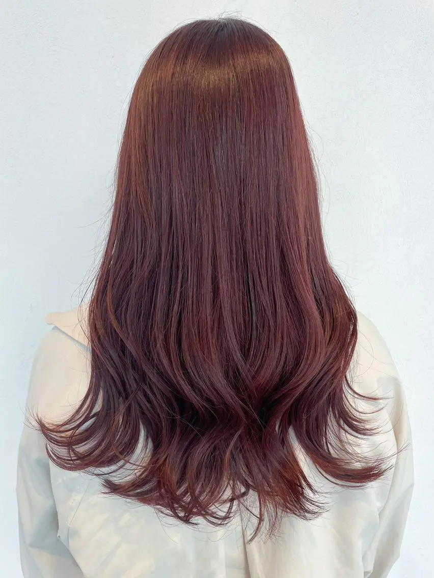 セミロング カラー パーマ ヘアアレンジ ピンクカラー カット ヘアカラー トリートメント ITbyALBUM 下北沢店のヘアスタイル