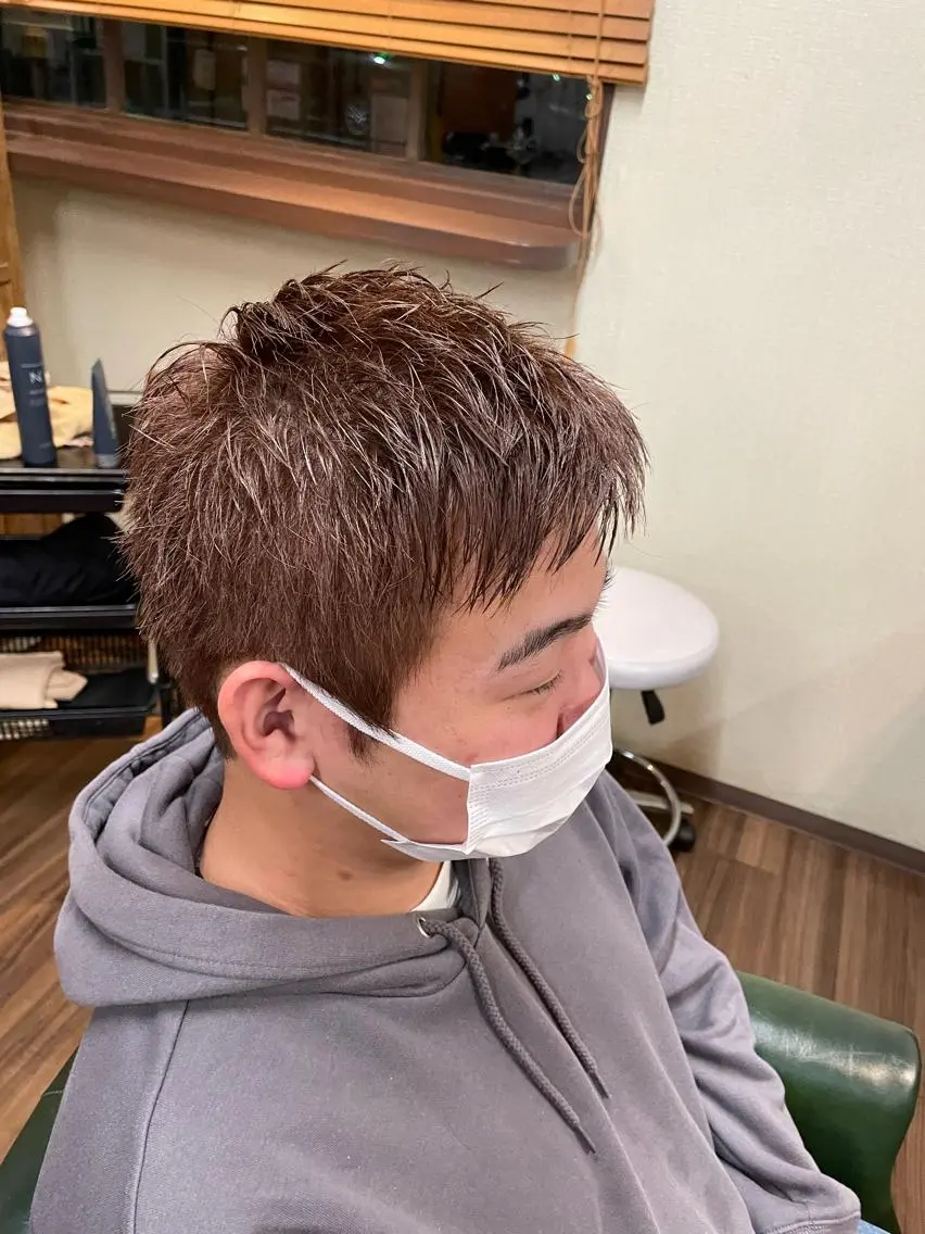 ショート メンズ メンズブリーチ カット ヘアカラー トリートメント 【水素カラー/メンズ 】Lee布施/純平のヘアスタイル