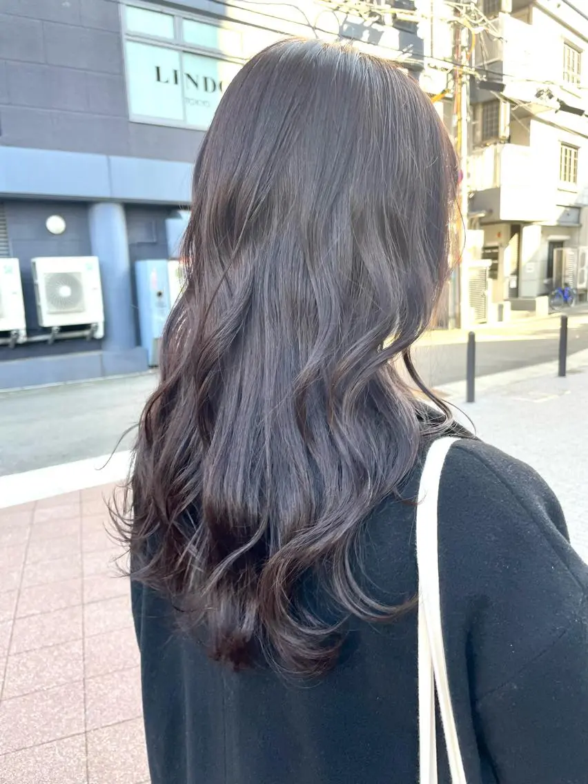 ロング カラー アイブロウ ブリーチなし透明感 🍀梅田・増田のヘアスタイル