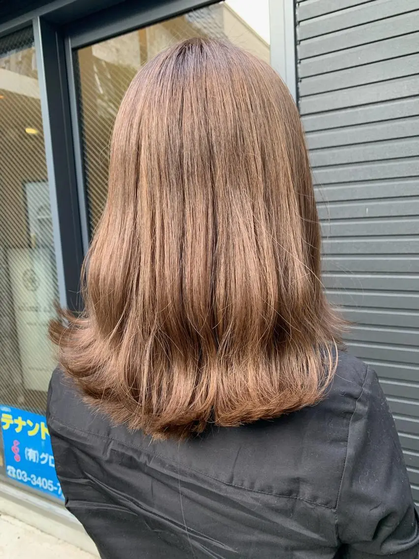 ミディアム カラー ベージュカラー ブリーチ ヘアカラー 【🉐学割】応援📣 ミニモ限定🤩千 田のヘアスタイル