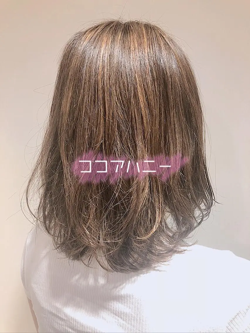 ミディアム カラー パーマ/ハイライト 💙鶴岡 愛💙のヘアスタイル