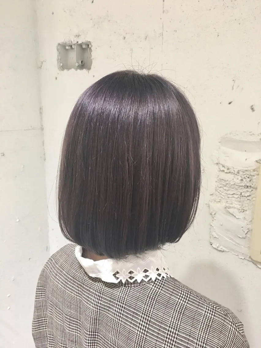 ショート カラー ベージュカラー グレージュ ラベンダーカラー パープルカラー ヘアカラー レイヤー/大人メンズ パーマ🌀 平島拓也のヘアスタイル