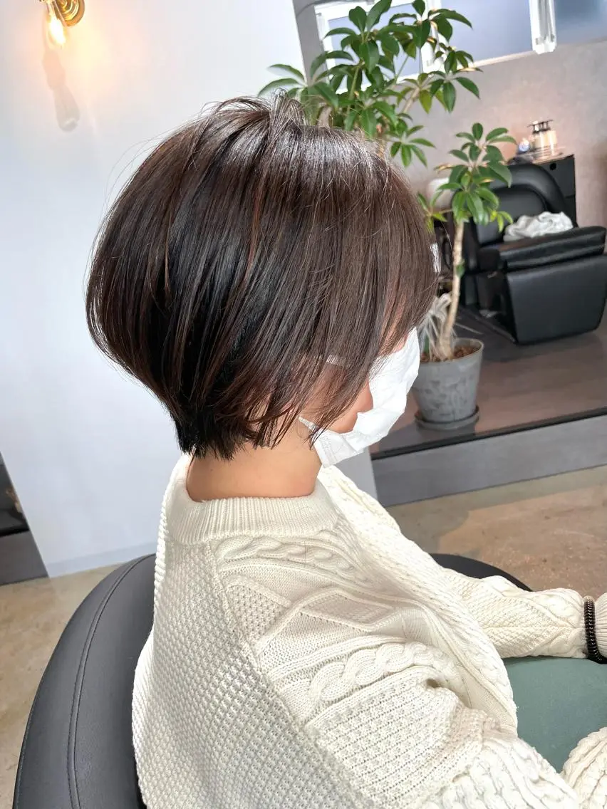 ショート カット トリートメント ✨髪質改善/ハイトー ン/艶髪高山のヘアスタイル