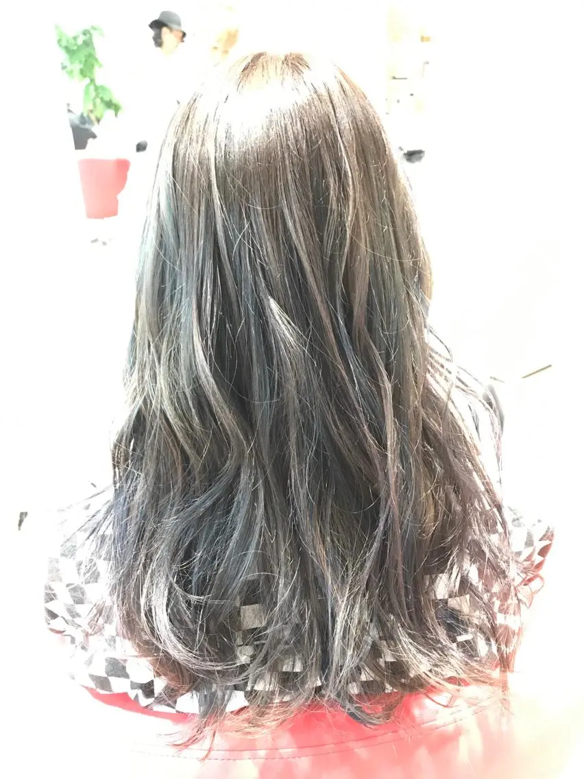 ロング カラー ハイライトカラー ハイライト 田中 光のヘアスタイル