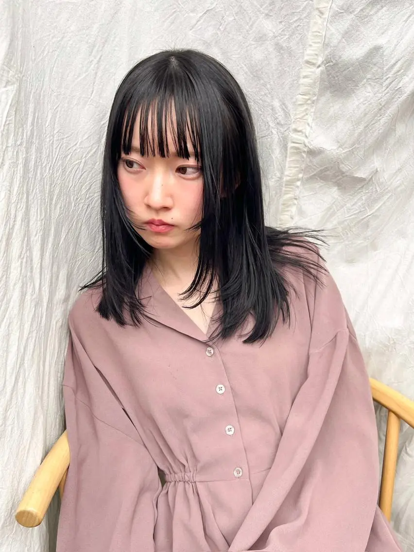 セミロング 縮毛矯正 トリートメント 山本 晶大のヘアスタイル