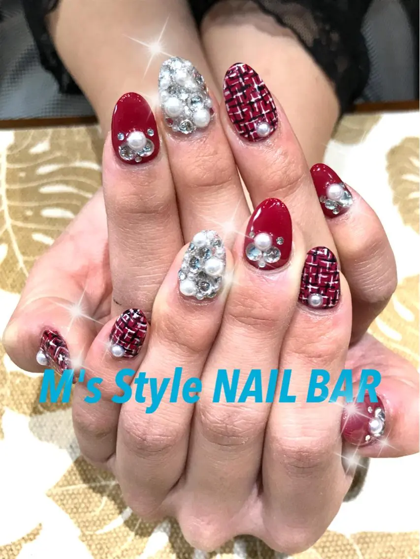 ネイル ツイードネイル ハンドネイル M's Style NAIL BARのネイルデザイン